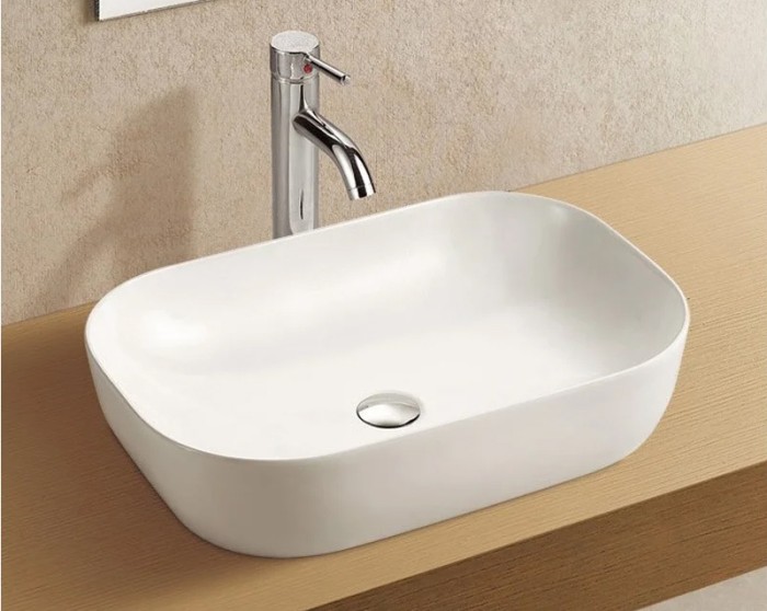 Раковина 490х395х150 накладная, белая, Azario - AZ-2143