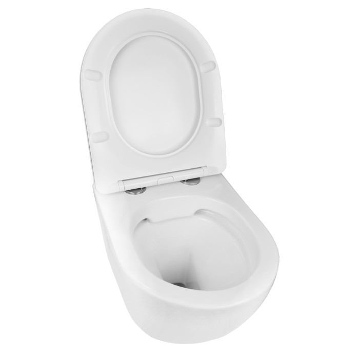 Подвесной унитаз 480х370х360 безободковый, с быстросъемным сиденьем микролифт, Azario Gloria арт. AZ-2003