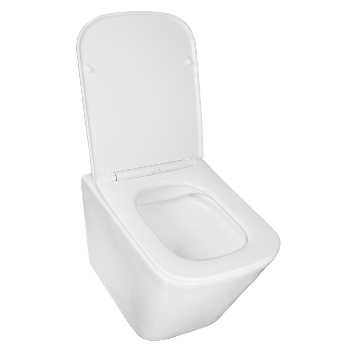 Подвесной унитаз 350х480х363, безободковый, с быстросъемным сиденьем микролифт, Azario Hugo арт. AZ-3103