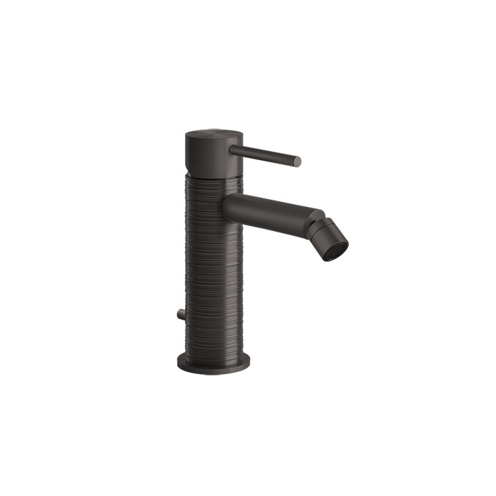 Смеситель для биде на 1 отв., с донным клапаном, излив: 118мм, Gessi 316, brushed black metal pvd арт. 54307#707