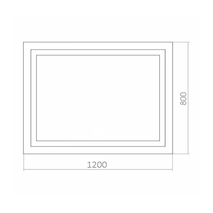 Зеркало 1200х800 c подсветкой и диммером, датчик на движение, Azario Рига - LED-00002270