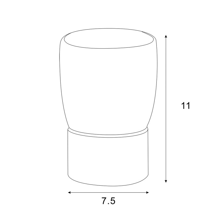 Стакан керамический настольный, золото, Azario Elvia - AZ-126AG