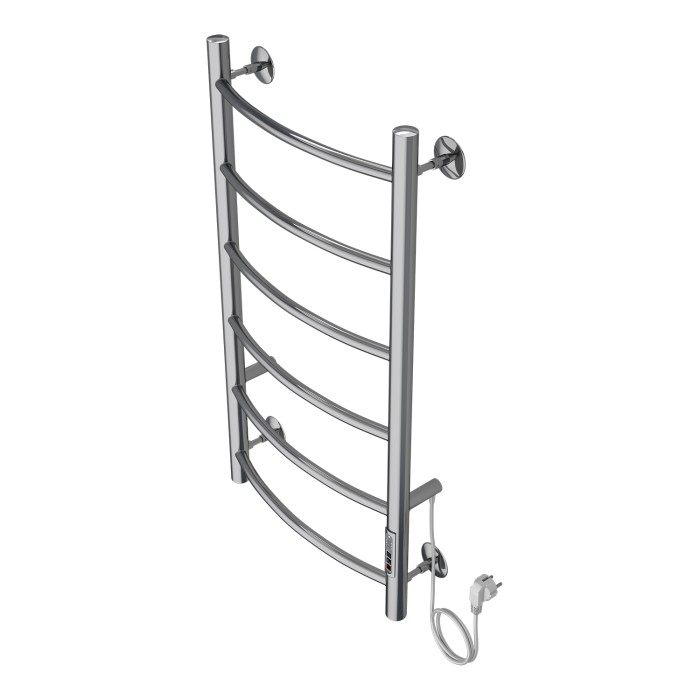 Полотенцесушитель электрический 400/800 6 секций, диммер справа, хром, Verona Azario - AZ04848