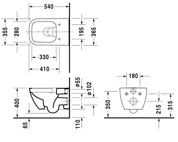 Унитаз подвесной Duravit Happy D.2  54x36.5  с микролифтом,белый арт. 22220900001
