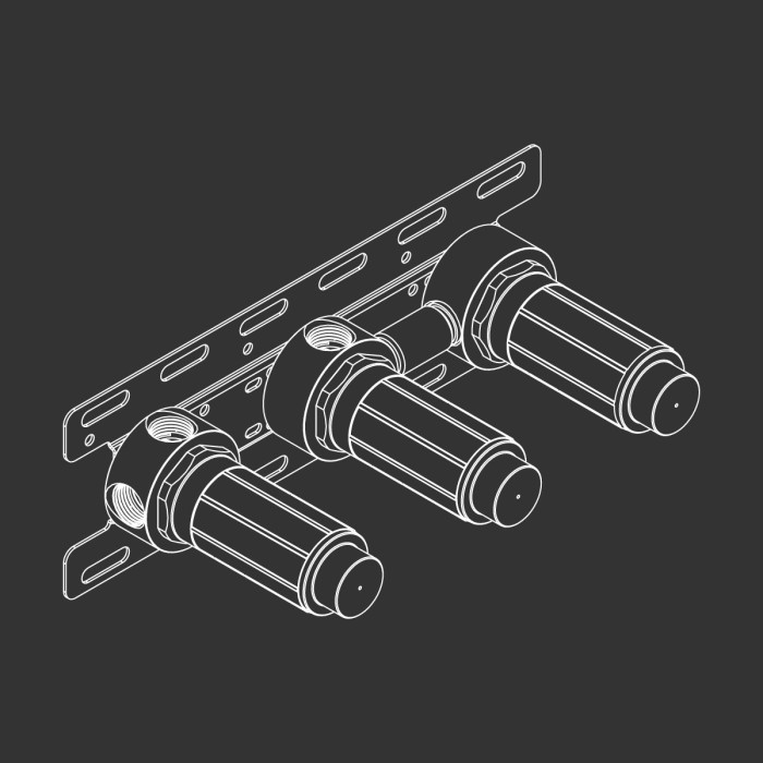 Скрытая часть CeaDesign UCS для встраиваемого смесителя арт. UCS12
