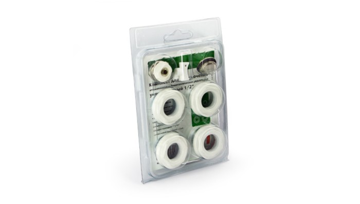 Комплект Uni-Fitt для подключения радиаторов 1/2' универсальный RAL 9016 арт. KIT0112SIL11