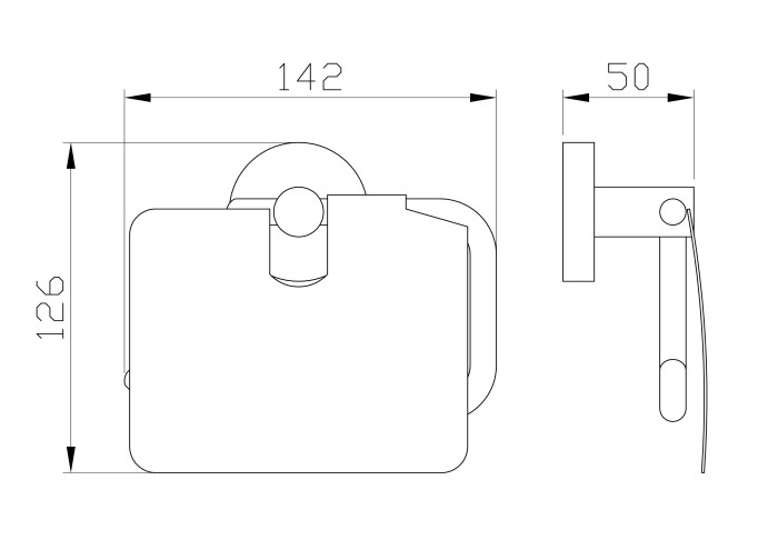 Держатель для туалетной бумаги с крышкой, Wonzon & Woghand Easy, WW-8126 цвет: хром