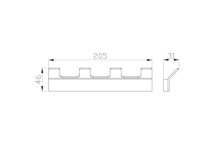 Вешалка с 4 крючками для ванной, Wonzon & Woghand Lotte, WW-8345-BGM цвет: графит