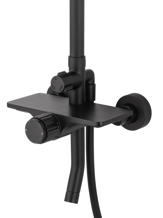 Душевая система, Wonzon & Woghand Click, WW-N3S962-MB цвет: черный