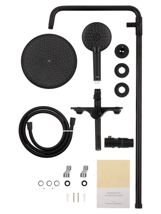 Душевая система, Wonzon & Woghand Click, WW-N3S962-MB цвет: черный