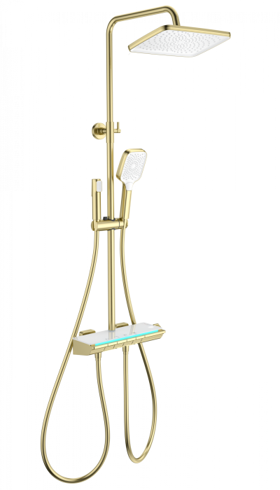 Душевая система с термостатом, Wonzon &amp; Woghand Muse, WW-B4174-BG цвет: золото