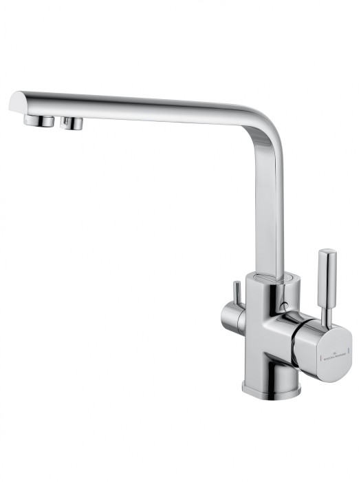 Смеситель для кухни с подключением фильтра, Wonzon &amp; Woghand, WW-88458003-CR цвет: хром