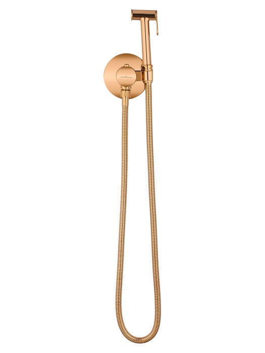 Смеситель с гигиеническим душем и термостатом встраиваемый, Wonzon & Woghand, WW-88829909-RG цвет: розовое золото