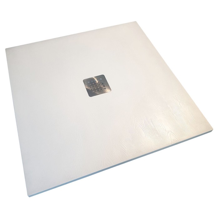 Душевой поддон 900x900x30, Veconi Tezeo stone, искусственный камень, белый арт. TZW20-90-R1