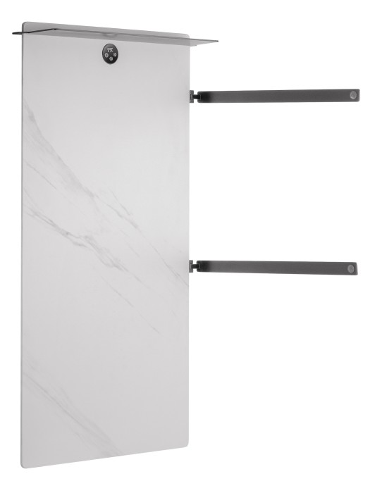 Полотенцесушитель электрический с каменной плитой Белый мрамор, Wonzon & Woghand Stuttgart, WW-A504W-GM цвет: графит