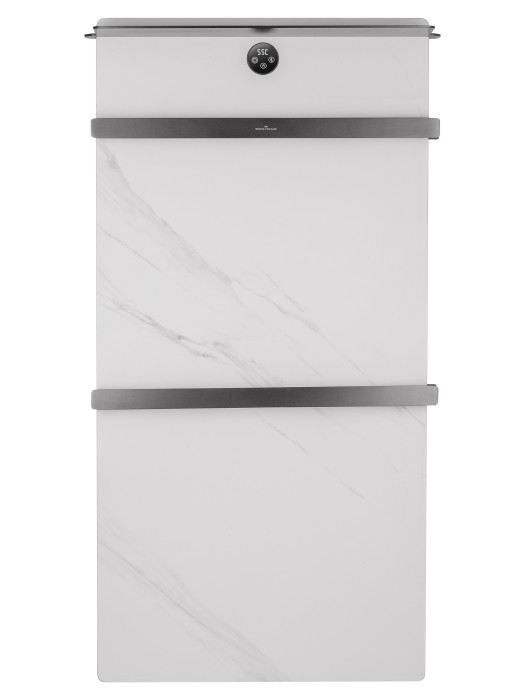 Полотенцесушитель электрический с каменной плитой Белый мрамор, Wonzon & Woghand Stuttgart, WW-A504W-GM цвет: графит