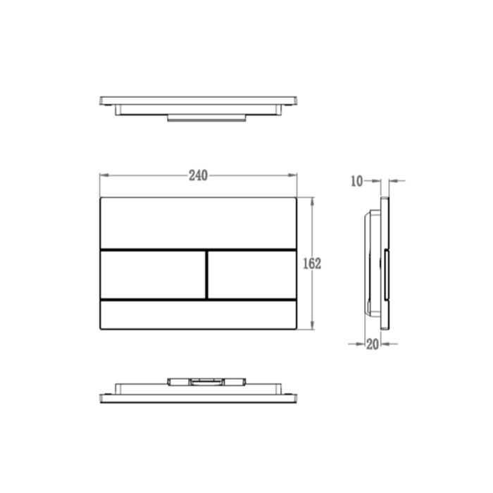 Кнопка смыва для инсталляции механическая, Wonzon & Woghand, WW-IB235-BN цвет: никель