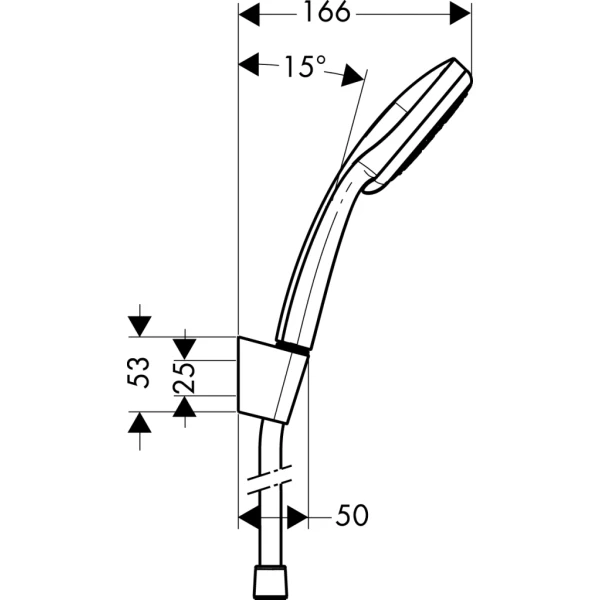 Душевой набор Multi с держателем и шлангом 125см Croma 100 Hansgrohe, хром арт. 27593000