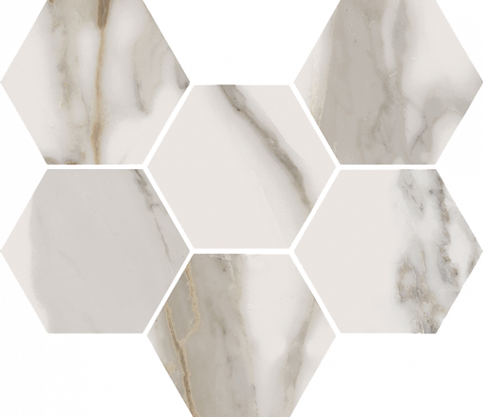 Мозаика калакатта гексагон  25x29 Italon Шарм Эво арт. 620110000047