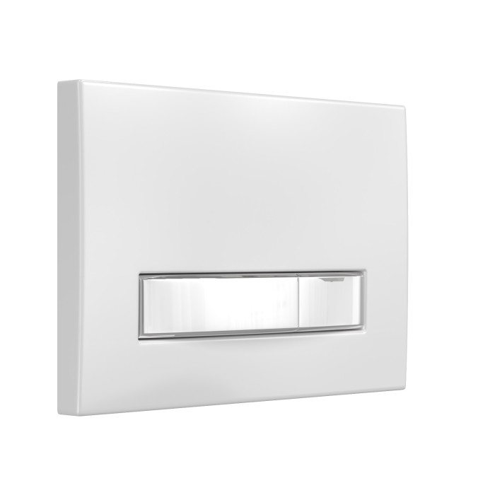 Кнопка для инсталляции, белая/хром глянец, Berges Атом line арт. 049232