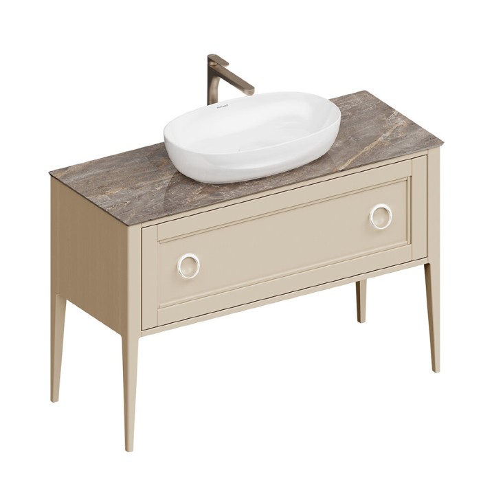 Тумба напольная 1+1 ящик 120см, Plaza classic Kerama Marazzi, бежевый - PL.CN.120.1+1\CAP.M