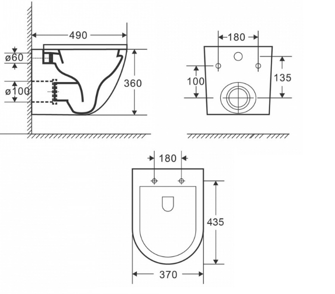 Унитаз подвесной Lotis Lime L305759W 49см, сиденье микролифт, цвет белый