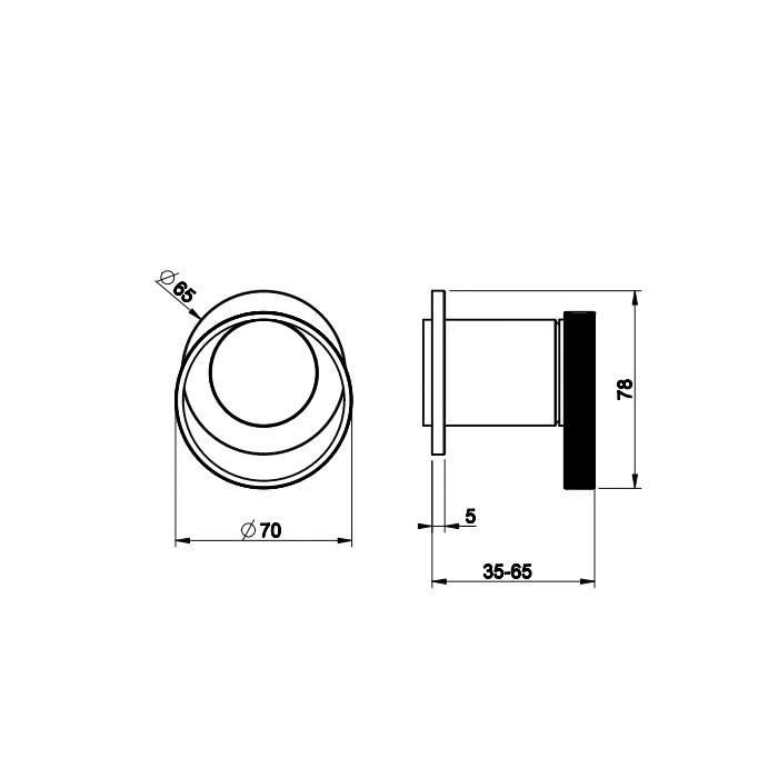 Встраиваемый однорычажный смеситель на 1 выход, Gessi Anello, хром арт. 63361#031