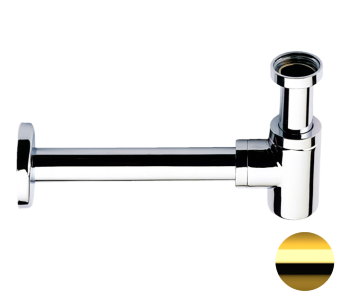 Сифон 1”1/4 золото глянцевый, Remer, 958BDO