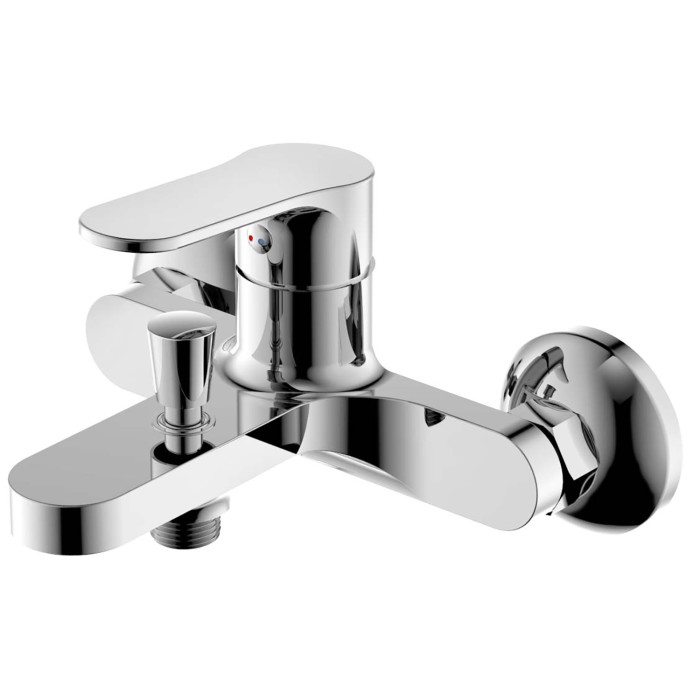 Смеситель для ванны с ручным душем, керамический картридж, хром, Azario Elvis арт. AZ-WWK238155C