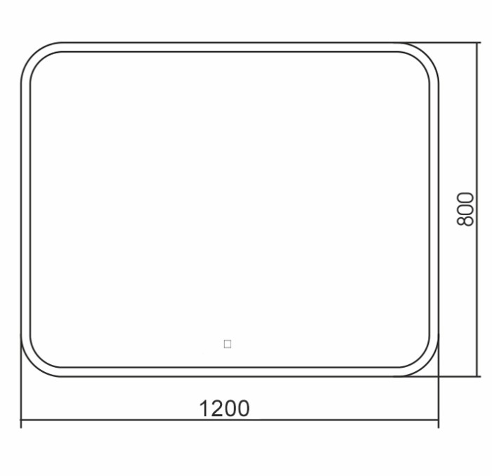 Зеркало 1200х800 c подсветкой и диммером, сенсорный выключатель, Azario Стив - ФР-00002230