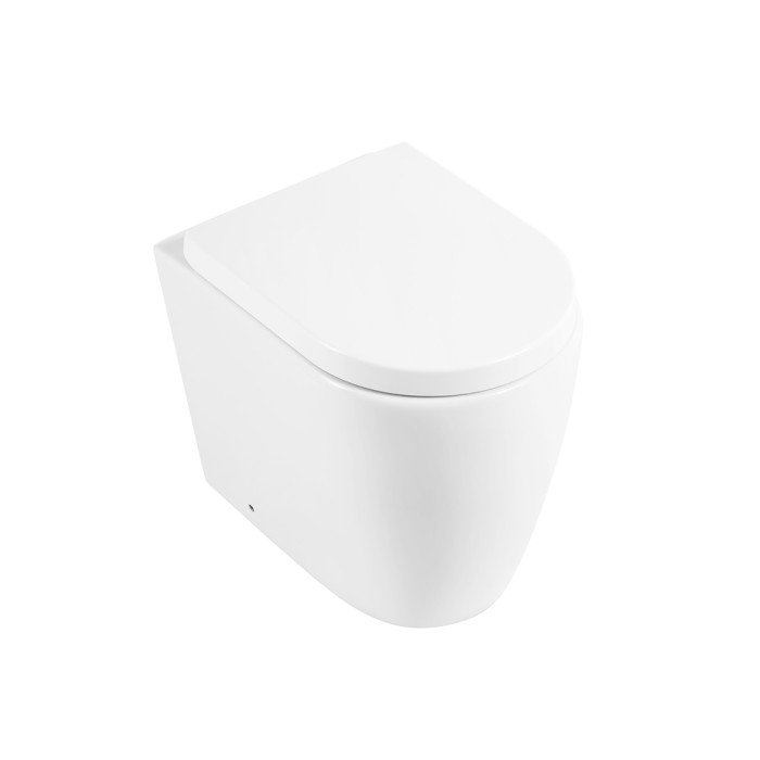 Пристенный унитаз, безободковый, BelBagno, белый глянцевый, MARINO арт. BB105CBR/BB865SC