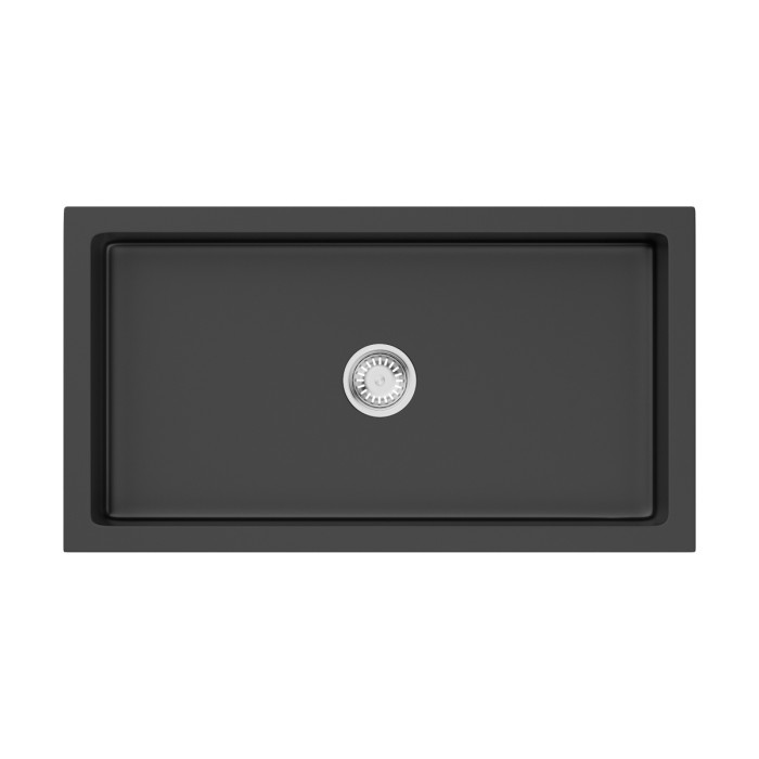 Кухонная мойка Omoikiri Mikura 76-BL Natceramic, цвет черный арт. 4997075