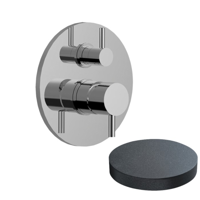 Смеситель для душа встраиваемый с дивертером-рычагом, на 2 режима, Giulini My future, графит арт. 5964-2GF