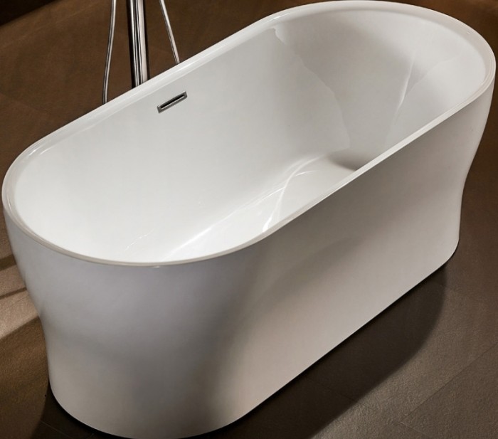 Акриловая ванна 150x80, отдельностоящая, овальная, BelBagno, белая арт. BB405-1500-800