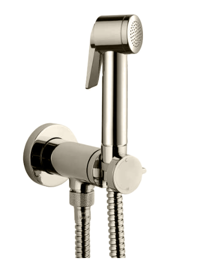 Гигиенический душ Bossini Paloma Brass со смесителем, цвет шлифованный никель арт. E37005B.094