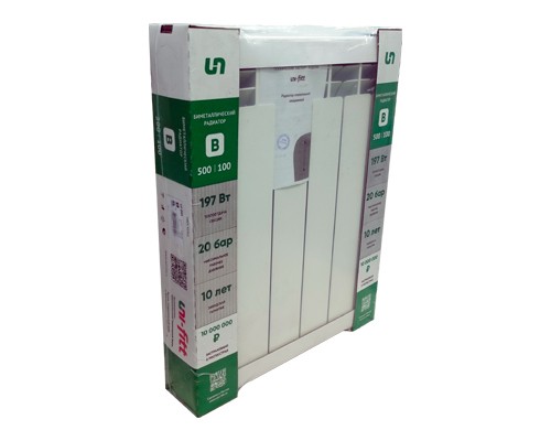 Радиатор биметаллический Uni-fitt 500/100 12 секций, модель B арт. 950B5112
