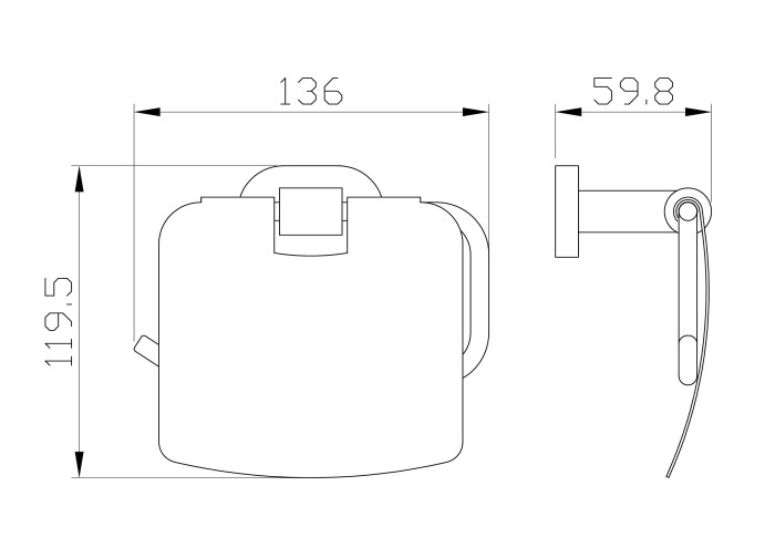 Держатель для туалетной бумаги с крышкой, Wonzon & Woghand First, WW-8426-LG цвет: золото