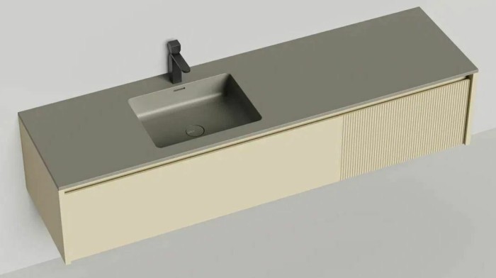Подвесная тумба domino 1800, эмаль, onda, Salini арт. 27D118ON