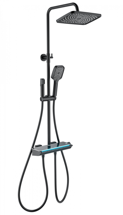 Душевая система с термостатом, Wonzon &amp; Woghand Muse, WW-B4174-MB цвет: черный