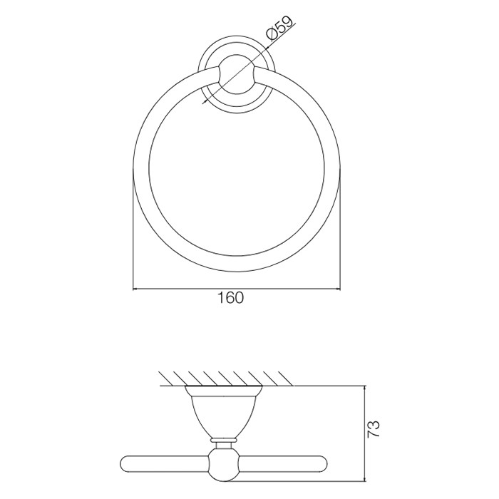 Fima Carlo Frattini Полотенцедержатель-кольцо, подвесное, Accessori, F6042/1OR цвет: золото