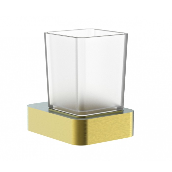 Стакан для зубных щеток с держателем, Wonzon &amp; Woghand Lotte, WW-8321-BG цвет: золото