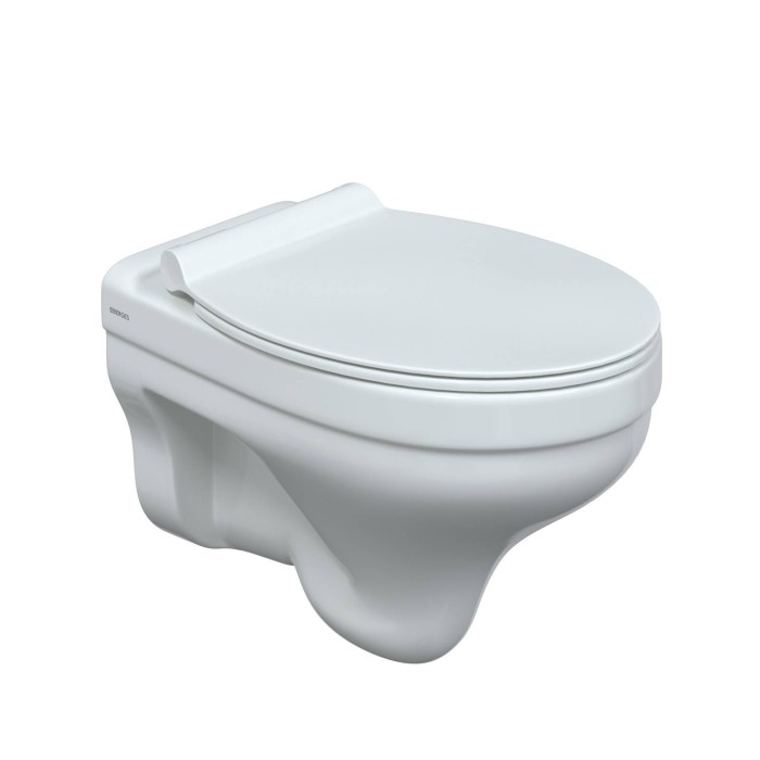 Комплект унитаза Berges с инсталляцией NOVUM, кнопка L5 черная Soft Touch, унитаз ALBIT S, сиденье дюропласт Top Slim SO арт. 042439