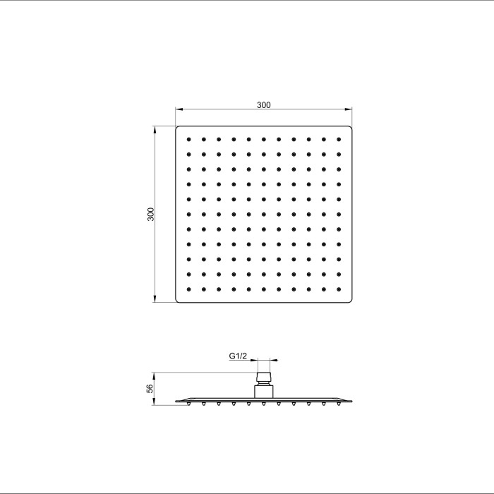 Верхний душ, Wonzon & Woghand, WW-88DP02-BN цвет: никель