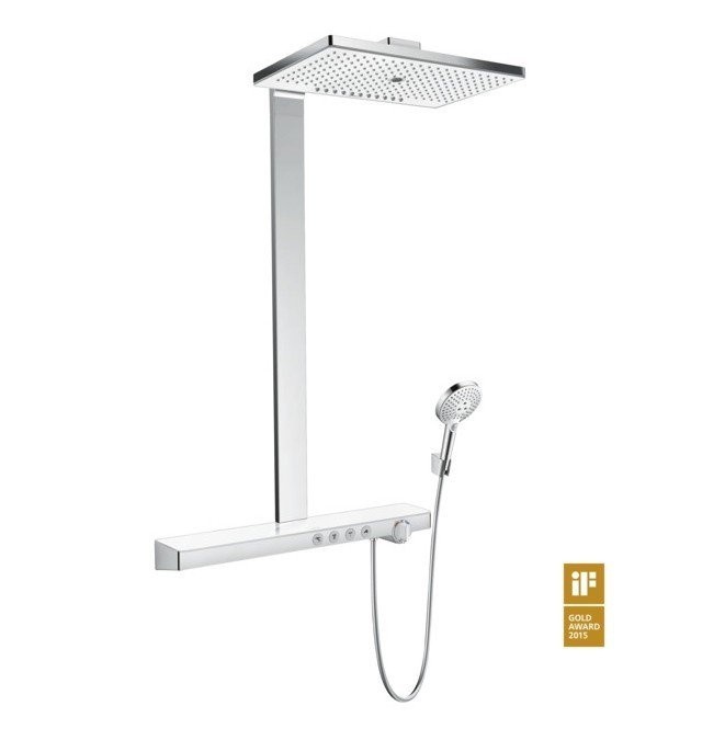 Душевая система с термостатом Rainmaker Select Hansgrohe, белый, хром арт. 27106400