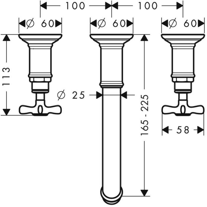 Смеситель для раковины Montreux Axor, шлифованный черный хром арт. 16532340