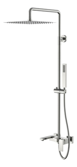 Стойка для душа, Brushed Nickel, Qubic Boheme 478-NB