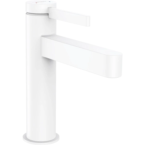 Смеситель для раковины со сливным клапаном Push-Open, Hansgrohe Finoris, белый арт. 76023700