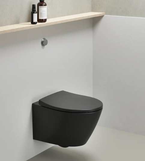 Унитаз подвесной GSI Modo безободковый, с микролифтом, черный матовый арт. 981626