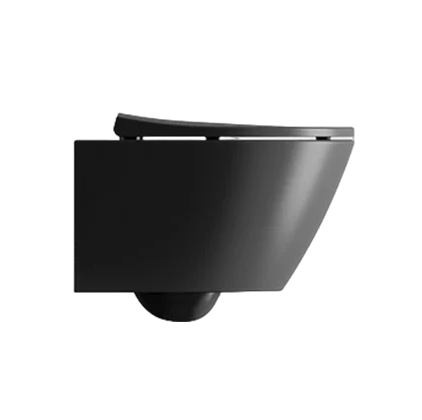 Унитаз подвесной GSI Modo безободковый, с микролифтом, черный матовый арт. 981626