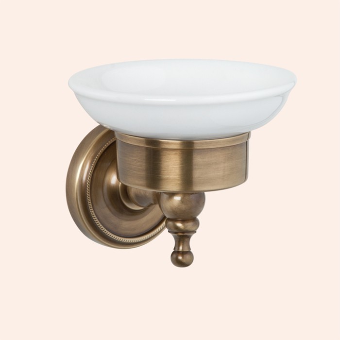 Подвесная мыльница, керамическая (белый), Bristol бронза, Tiffany World - TWBR106br